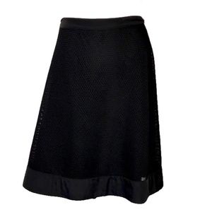 (NWT) Modamix Women's Plus Size 24W Black/Gold Back Zipper Net Skirt